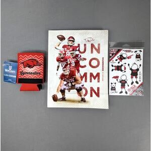 NCAA Arkansas Razorbacks Swag Family Decals, Koozie 2017 Media Guide
